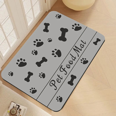 Pet Feeding Dropshipping Pet Placemat for Food and Water Bowl with Waterproof Rubber Backing Quick Dry Water Mat for Dog Cat