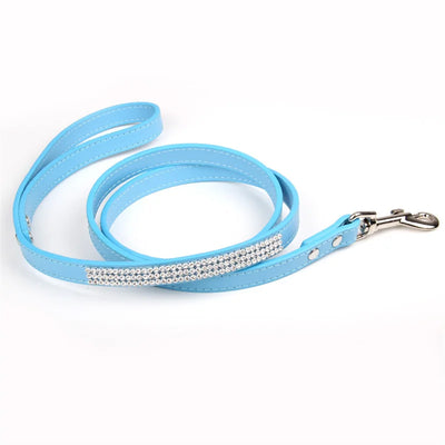 Fashion Rhinestone Dog Leash Pet Bling Shiny Cat Puppy Walking Leashes Lead for Small Dogs Cats Chihuahau Yorkshire Teddy 120cm