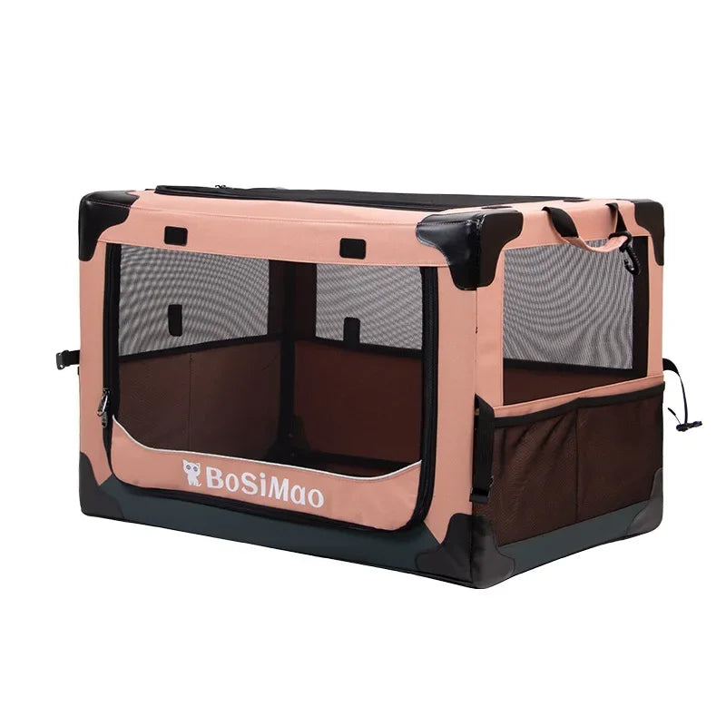 Pet Transport Bag Pet Car Cage Portable Cage for Pets One-piece Folding Pet Outdoor Bag Breathable Movable cat and dog cage PawPrint Treasures