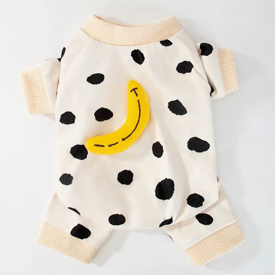 100% Cotton Kawaii Pet Striped Jumpsuit Clothes for Small Dogs Sweet Pajamas Cute Cartoon Pattern Kitten Puppy Shirt Pajama
