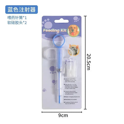 1 Set Pet Pills Applicator Cat Dogs Syringe Medicine Water Milk Feeder Insect Repellent Supplies Can Clip Pills Pet Water Feeder