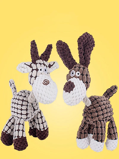 New popular cute animal shaped pet plush toys interactive toys for pets to relieve boredom and grind teeth
