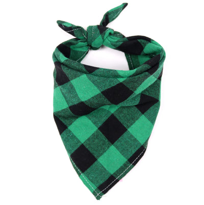 Dog Bandanas Large Pet Scarf Bandana Cotton Plaid Washable Bow Tie Collar Cat Puppy Triangular Scarf Bib Dog Accessories