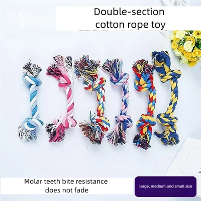 Dog Toy Pet Molar Bite-resistant Cotton Rope Knot for Small Dog Puppy Relieving Stuffy Cleaning Teeth Pet Chew Toys