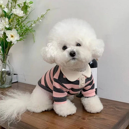 Fashion Pet Dog Striped Shirt Summer Puppy Clothes Cute Cat Vest Breathable Dog Thin Shirt Pet Kitten Clothing Chihuahua Clothes PawPrint Treasures