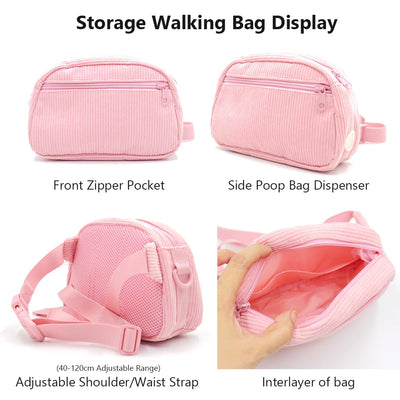 Personalized Dog Harness Set Luxury Designer Custom Dog Collar Leash Poop Bag with Walking Bag Reflective No Pull Harness Vest