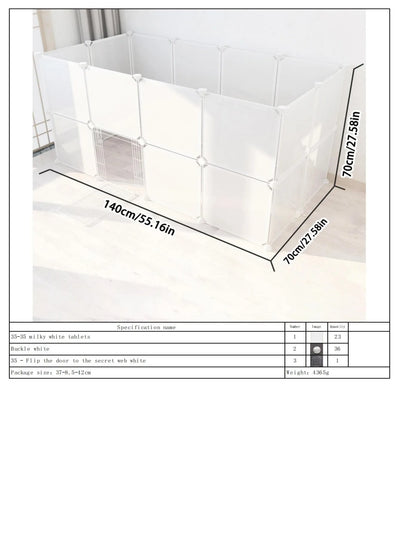 Multifunctional DIY Pet Fence Dog Fence Transparent Dog Fence Dog Cage Cat Fence Rabbit Isolation Fence