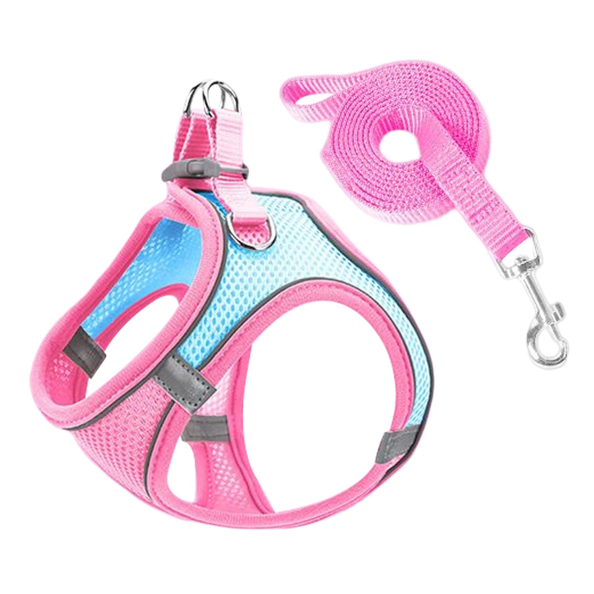 Cat Dog Harness Vest Chest Rope Set Reflective Breathable Adjustable Pet Harness for Small Medium Dogs Outdoor Walking PawPrint Treasures