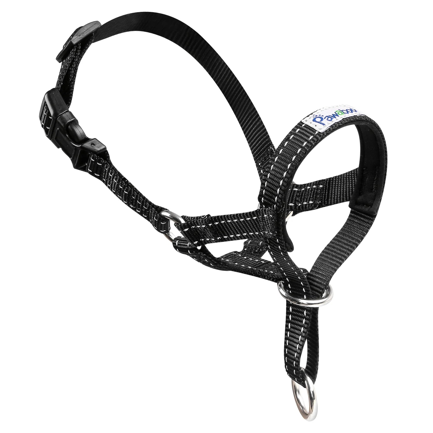 Dog Muzzle Pet Dog Nylon Reflective Adjustable Loop Anti-Biting Barking Control Easy Fit Dog Stops Dog Pulling Head Leash