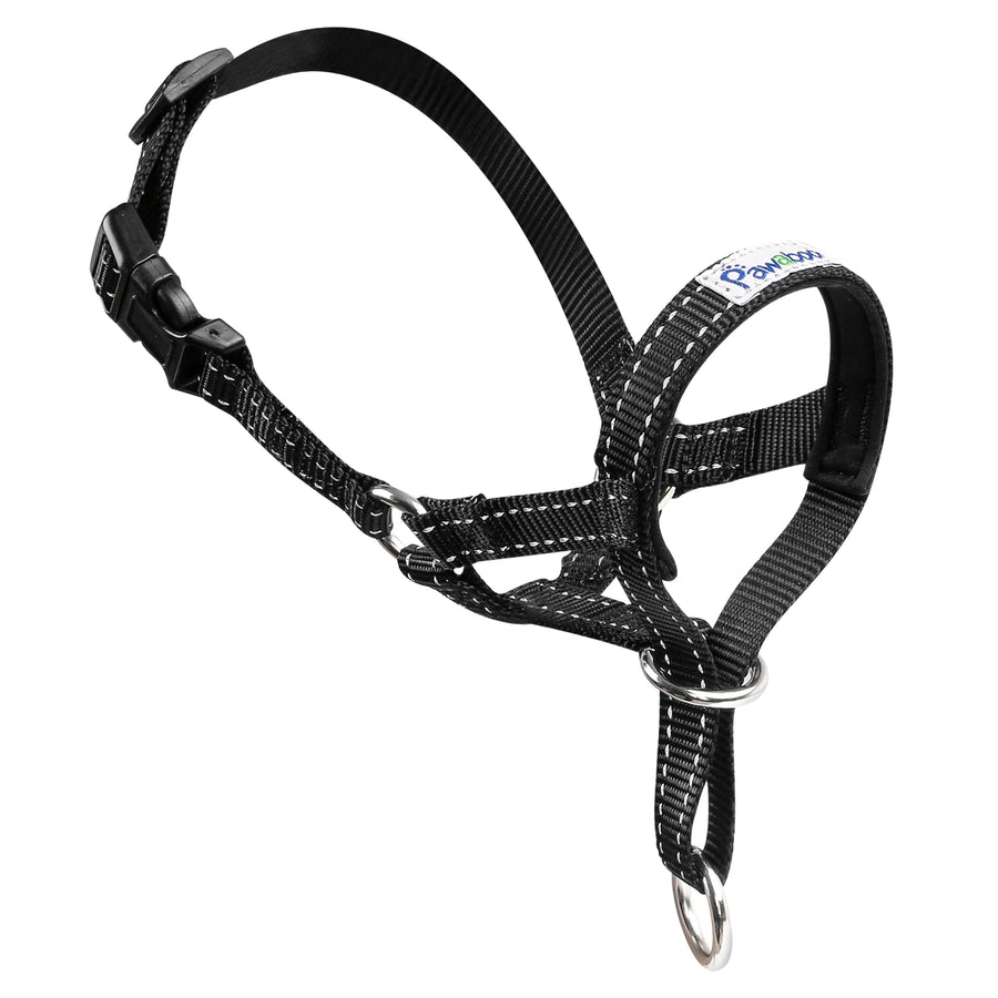 Dog Muzzle Pet Dog Nylon Reflective Adjustable Loop Anti-Biting Barking Control Easy Fit Dog Stops Dog Pulling Head Leash