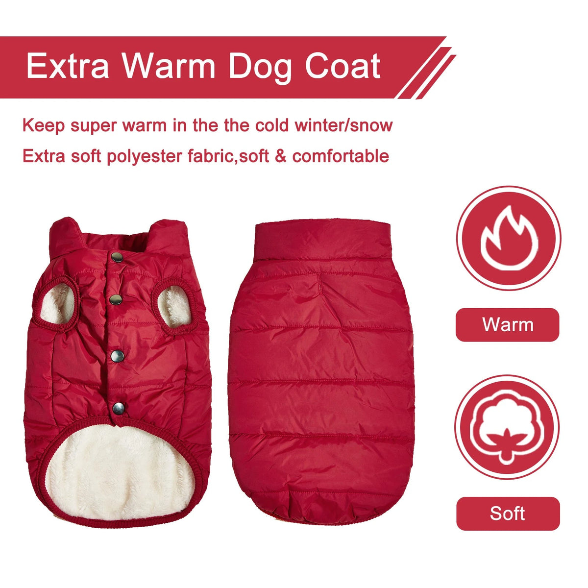 Winter Pet Coat Clothes for Dogs Winter Clothing Warm Dog Clothes for Small Dogs Christmas Big Dog Coat Winter Clothes Chihuahua PawPrint Treasures