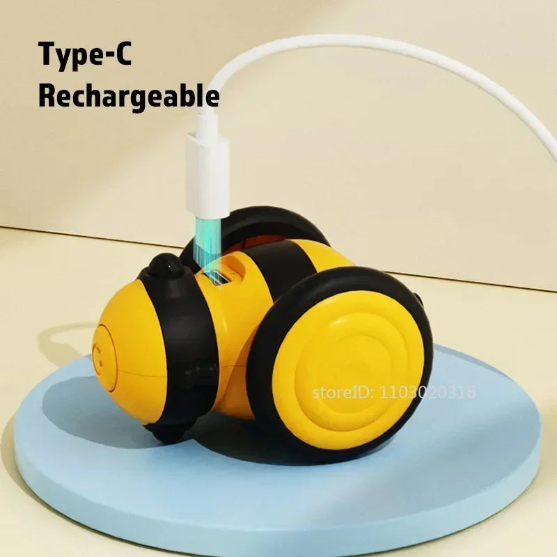 Electric Cat Toys Sports Car Cat Teaser Auto Intelligent Wakeup USB Rechargeable Boredom Reliever Smart Pet Toys Dog