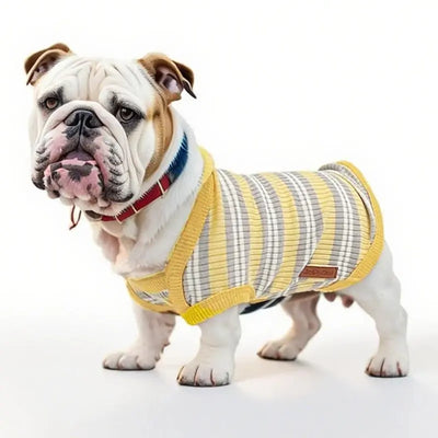 Dog Shirts Cotton Striped Puppy Sleeveless T-Shirts Spring Autumn Clothes for Small Dogs, Soft Breathable Stretchable Doggy Tee