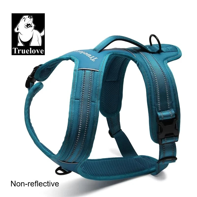 Truelove Non-reflective Walking PU Leather Dog Vest Escape Proof Adjustable Anti Pull Pet Harness Outdoor Clearance Sale TLH5551