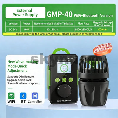 Jebao Jecod GMP Series Cordless Wave Maker Pump with APP Control, WIFI & Bluetooth Silent Frequency Conversion Flow Pump for Mar
