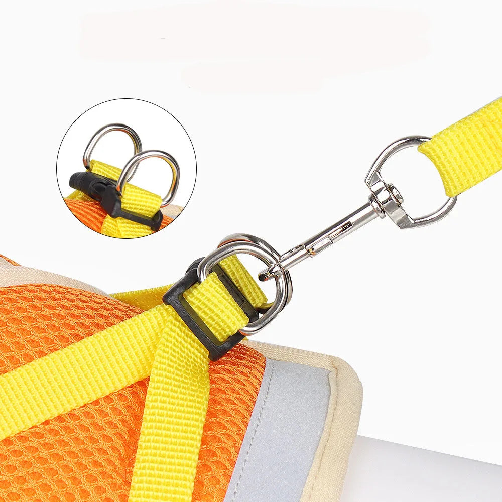 Puppy Dog Harness Leash Rope Set Breathable Summer Mesh Cat Dogs Harness Vest Reflective Pet Cat Chest Straps Chihuahua Yorkies
