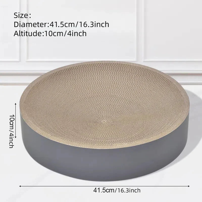 Cardboard Cat Scratch Bed Cat Scratcher for Indoor Cats Oval Round Shape Cat Bed Kitty Scratching Pad
