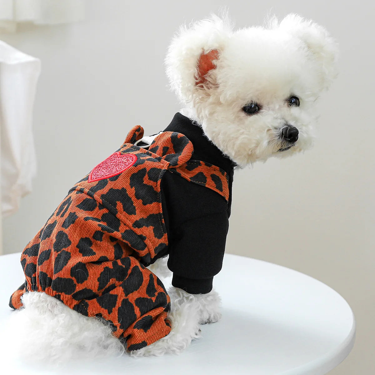 Cute Love Shirt Pet Clothing For Dog Small Puppy Animal Outfit With Bloomer Autumn Winter Plaid Pants Pomeranian Shih Tzu Jumper