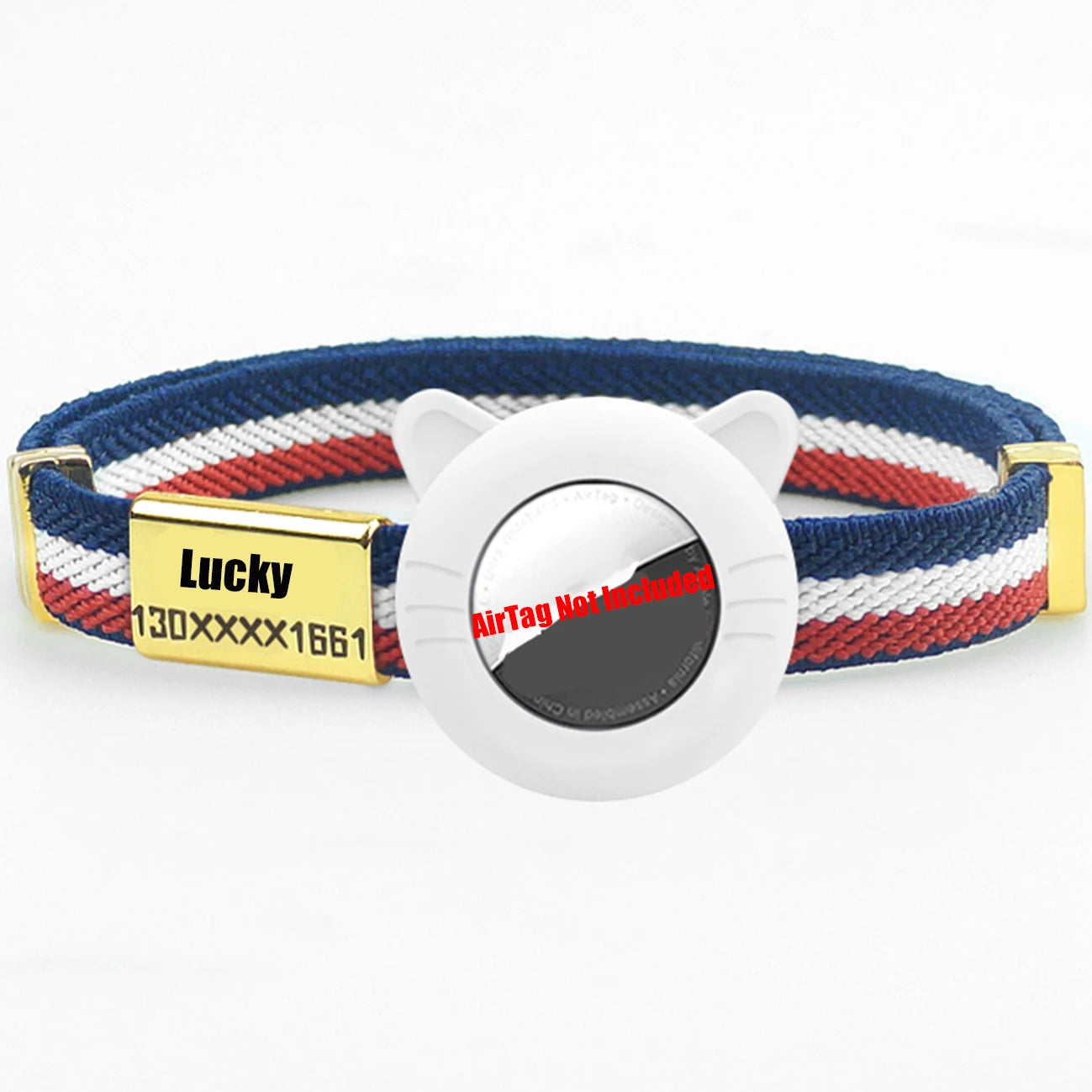 New Breakaway AirTag Tracker Cat Collar Free Custom Name Tag Kitten Collar with GPS Holder Case Anti-lost Adjustable Pet Collars
