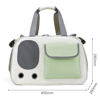 Foldable Airline Approved Pet Carrier Bag for Small Dogs Cats Rabbits Puppies - Durable Oxford Fabric Travel Tote with Ventilati