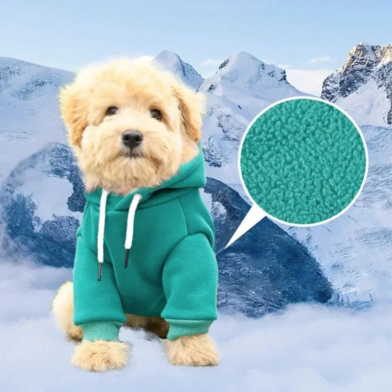 Dog Clothes Pet Dog Hoodie Small And Medium Dog Vest Outdoor Sweatshirt Bulldog Husky Warm Fleece Pet Clothing Puppy Cat Costume PawPrint Treasures