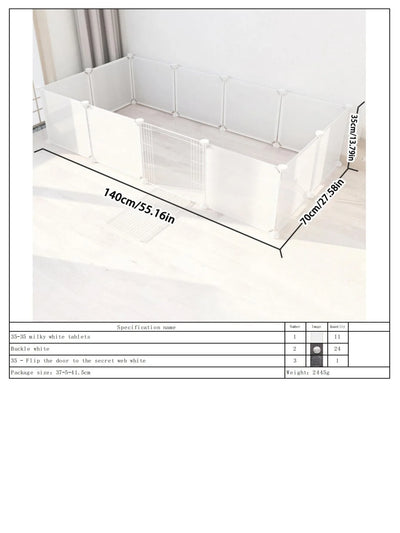 Multifunctional DIY Pet Fence Dog Fence Transparent Dog Fence Dog Cage Cat Fence Rabbit Isolation Fence