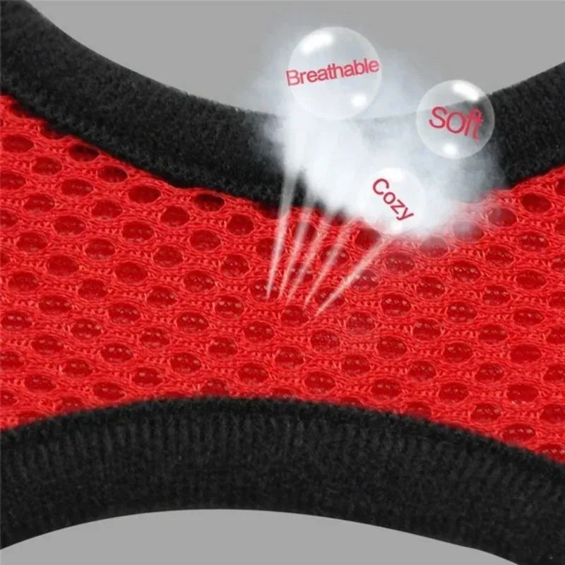 Cat Dog Harnesses Leash Mesh Cloth Pet Collars Puppy Breathable Reflective Lead Dog Rope Adjustable Pet Supplies Christmas Gift