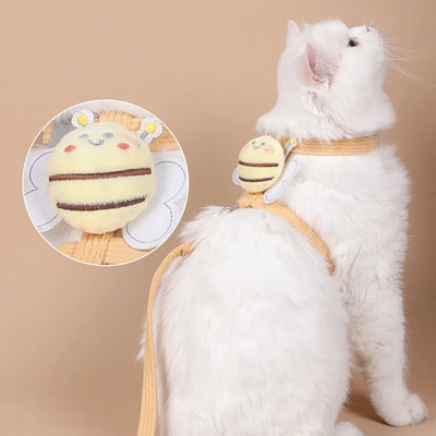 Cat Product Pet Traction New Cute Pattern Comfortable Dog Cat Collar Adjustable Long Strip Pet Harness Belt