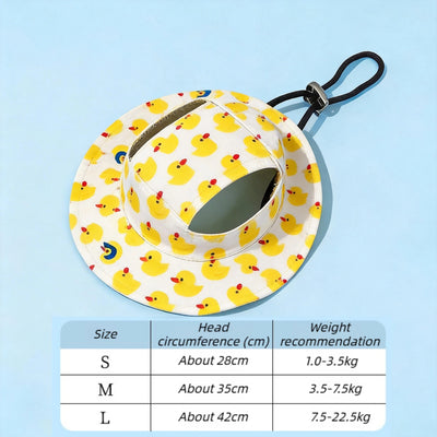 Printed Pet Dog Hat Adjustable Cap for Small Medium Puppy Dogs Pug Corgi Dachshund Outdoor Walking Photo Party Costume Accessory