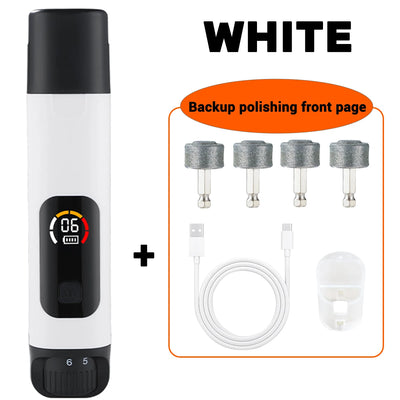 Pet Electric Nail Grinder Rechargeable Dog Paw Grooming Nail Clipper LED Light 6 Speeds Adjustable Cat Claw Nail Grinder