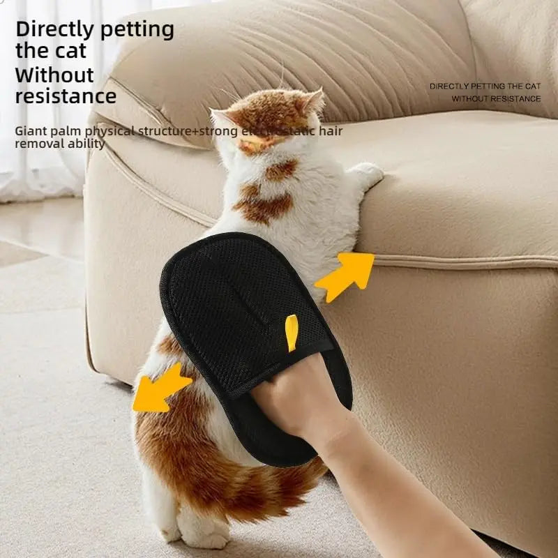 Cat Hair Brush Pet Removal Gloves Double-Sided Pet Grooming Gloves Kitten Cleaning Tool Dog Deshedding Brush Pet Supplies ﻿