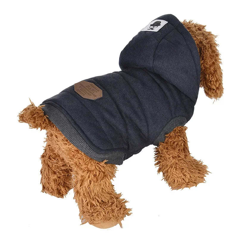 Hooded Pet Dog Jacket Coat For Small Medium Dogs Cats Autumn Winter Warm Puppy Clothing Windproof Cat Clothing Chihuahua Costume