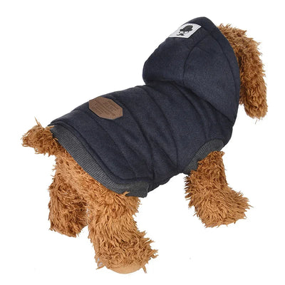 Hooded Pet Dog Jacket Coat For Small Medium Dogs Cats Autumn Winter Warm Puppy Clothing Windproof Cat Clothing Chihuahua Costume