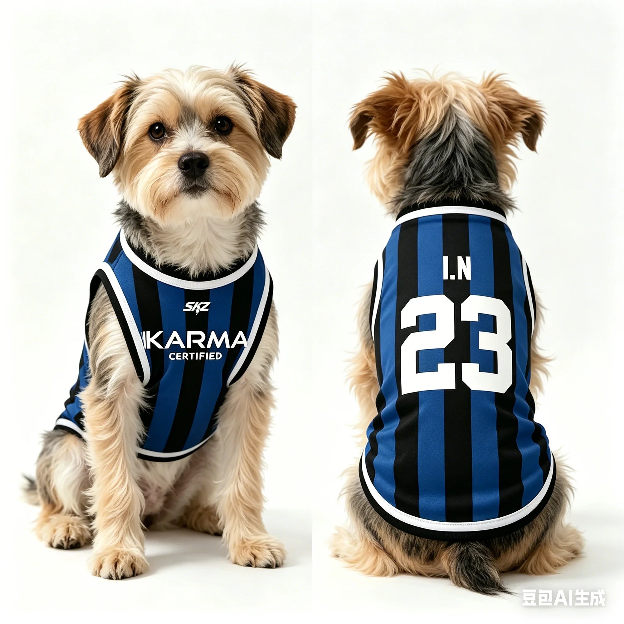 1pc SKZ Karma Dog Jersey Breathable Pet Tank Top Summer Sporty Apparel for Dogs Puppy Vest for Walking Outdoor Cute Pet Clothes