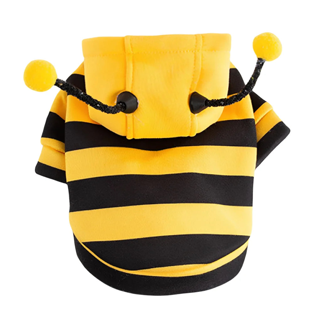 Pet Cat Dog Clothing Spring Autumn Thin Fleece Sweater, Ragdoll Dog Bee Pet Apparel, 1PC PawPrint Treasures