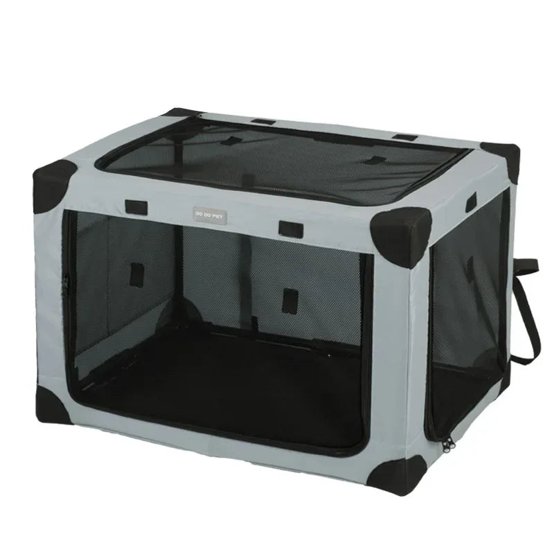 High-quality Pet Car Dog Cage for Travel Spare Box Cage Large Dog Car Foldable Cat Bed Large Space Pet Cage PawPrint Treasures