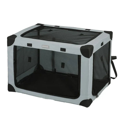 High-quality Pet Car Dog Cage for Travel Spare Box Cage Large Dog Car Foldable Cat Bed Large Space Pet Cage PawPrint Treasures