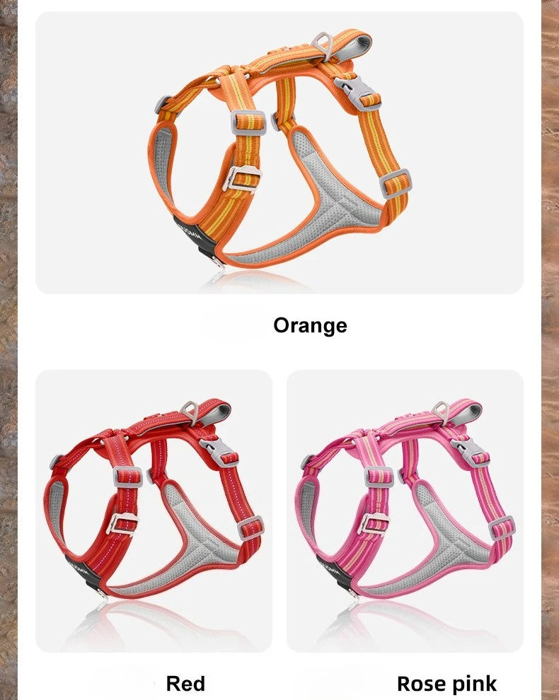 Dog Leash Anti-Pull Pet Harness Comfortable Outdoor Dog Leash Reflective Dog Harness Durable and Stain-Resistant