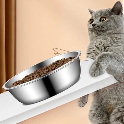 Metal Dog Cat Stainless Steel Pet Bowl Food Drinking Bowl for Small Medium Big Dogs GWSWS01