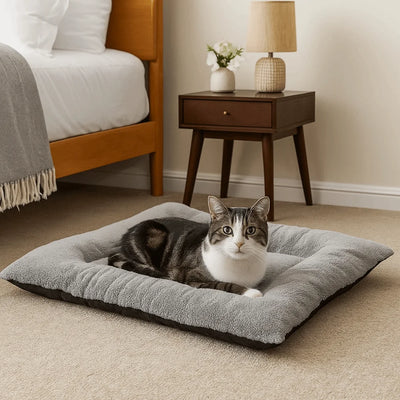 Warm Dog Bed Mat Surrounding Style Super Soft Pet Plush Pad Comfortable Non-slip Cat Cage Mattress for Cats and Dogs