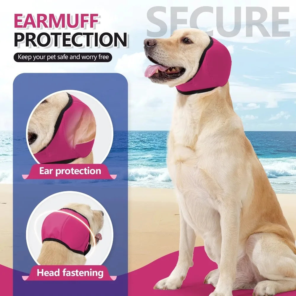 Hearing Protection Dog Calming Earmuff Noise Reduction Shock Proof Dog Soothing Headcover Waterproof Dog Ear Cover
