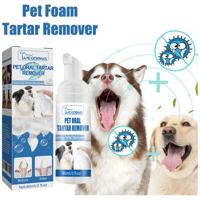 Pet Oral Cleaning Foam Effectively Remove Dental Plaques Eliminate Bad Breath Prevent Dental Calculus Pet Teeth Whitening Mousse
