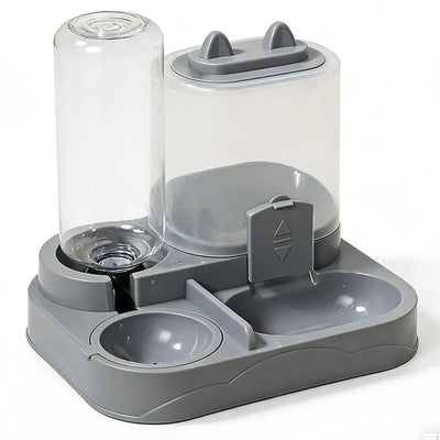 Pet Feeder Dual Food Bowl All-in-One Automatic Food Water Dispenser Large Capacity Food Storage Dispenser Pet Supplies