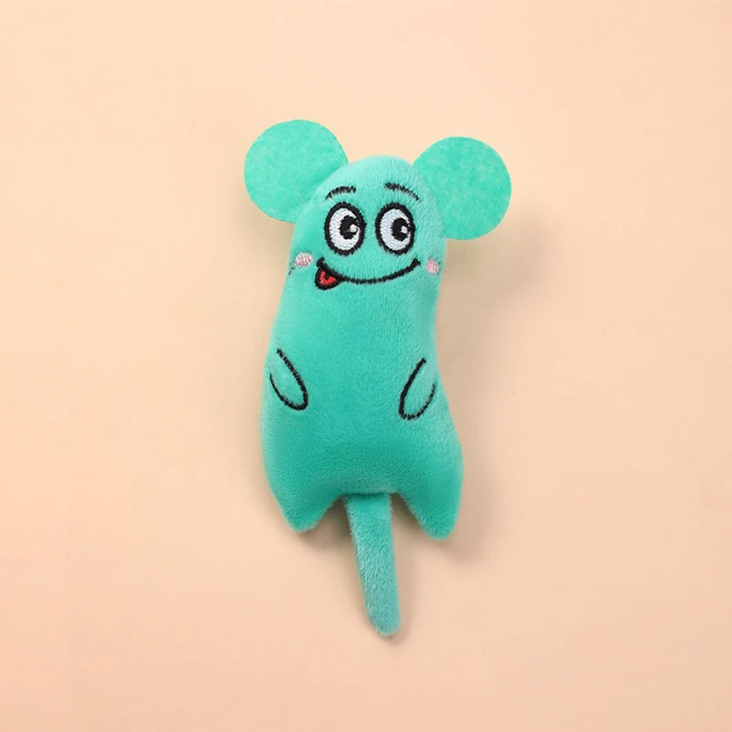 Cartoon cat and dog toy Bite resistant puppy plush doll Cat grinding teeth cleaning interactive toy