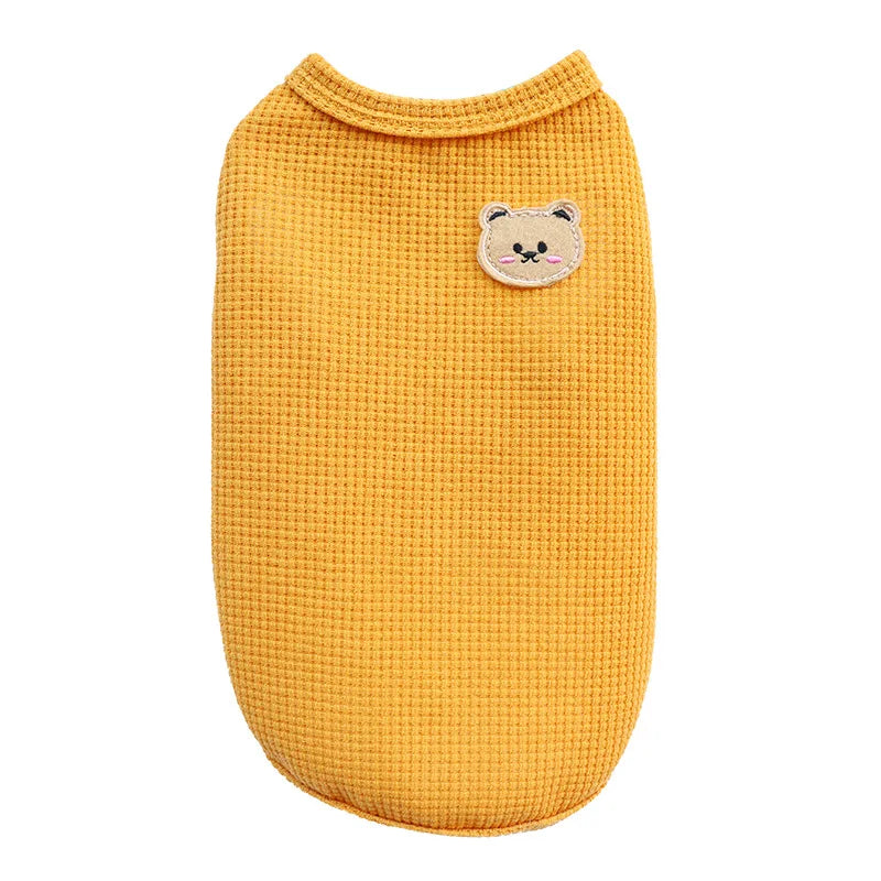 NewSpring Summer Pet Clothes for Cats Dogs Breathable Waffle Vest, Soft & Light, Perfect for Teddy Bichon Frise Small Medium Dog
