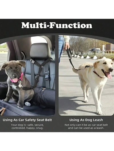 Dog Seat Belt for Vehicle Secure, Pet Car Tether Safety Leash for Dogs In Vehicles, Dog Seatbelt Tether, Christmas Gift