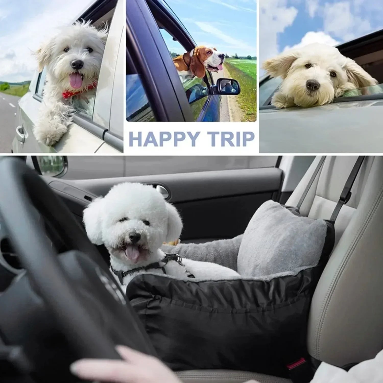 Dog Bed Removable  Machine Washable Pet Car Seat Cover Pet Animal Nest Cushion Dogs Cats Sofa Bedding Travel Mattress for Pets