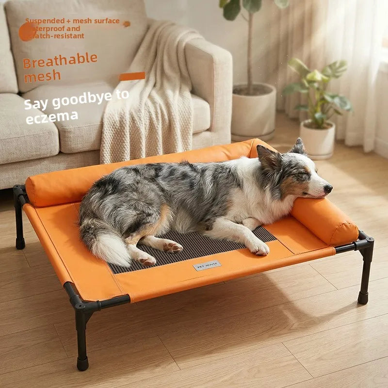 Summer Pet Folding Bed - Breathable & Moisture-Resistant Cat & Dog Bed for All Seasons