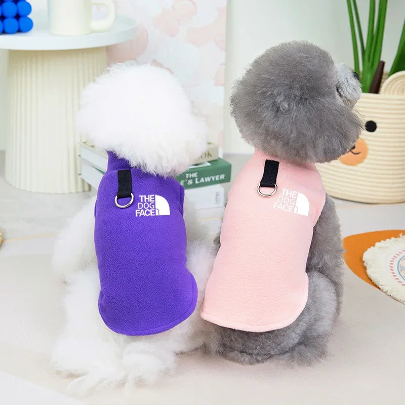 Pet Dog Clothes,Polar Fleece Warm Dog Vest,Fashion Comfortable and Breathable Dog Cothes,Clothes for Small and Medium-sized Dogs PawPrint Treasures