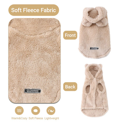Winter Pet Puppy Hoodie Sweater For Small Medium Dogs Cats Warm Fleece Dog Clothes Coat Yorkshire Chihuahua Jacket Pug Costume